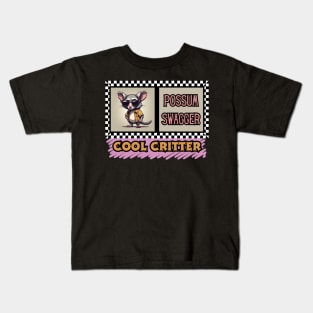 Cool Critter Possum Swagger cartoon style Kids T-Shirt